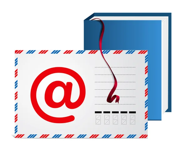 Livro de endereços de e-mail — Vetor de Stock