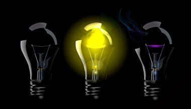 Phase blown bulbs clipart