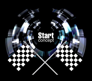 Checkered Background, eps10 on black. Vector illustration clipart