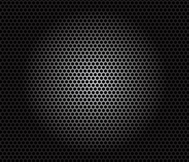Speaker grille. Metal pattern on black background clipart