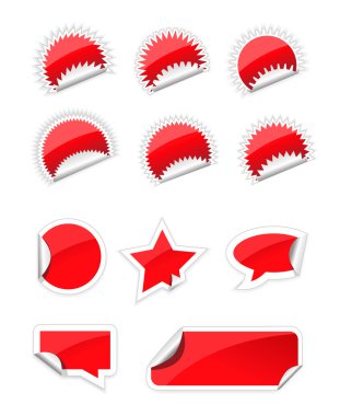 Set of trendy sticker clipart