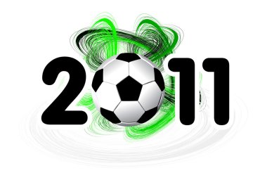 Büyük 2011 futbol topu beyaz arka planda