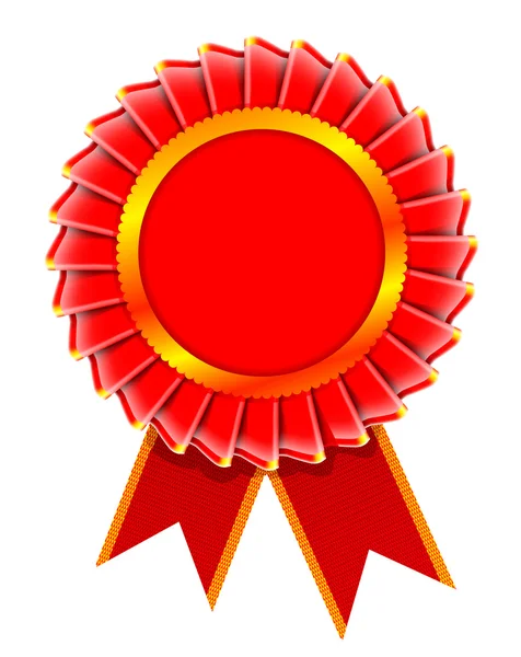 Illustration of award rosette — Stock Vector