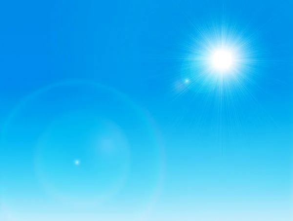 Solen på en klar himmel — Stock vektor