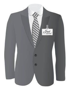 Suit for wedding conept clipart