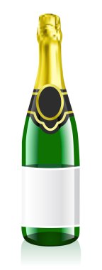Bottle of champagne clipart