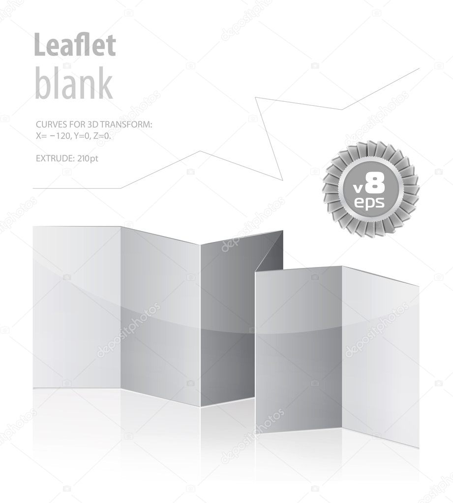 Folded blank menu for your design