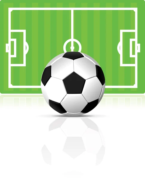 Pallone da calcio vettoriale — Vettoriale Stock