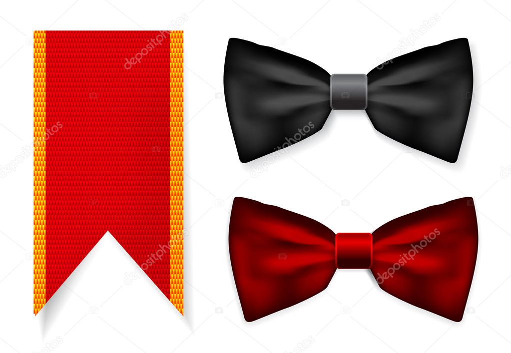 Bow tie and red ribbon