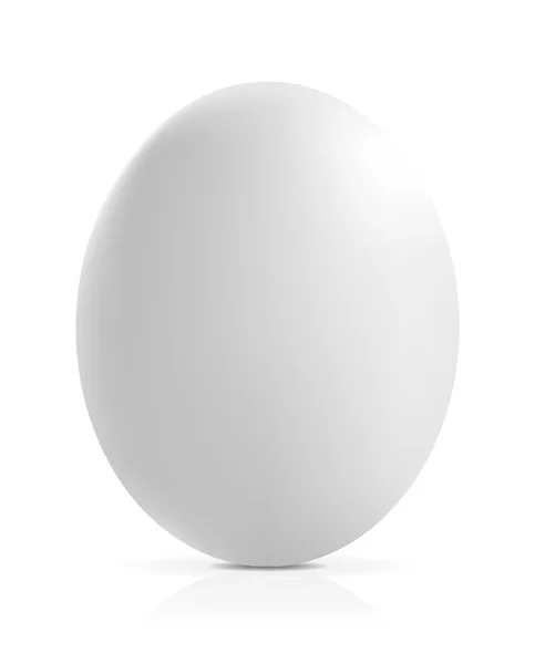 Primo piano di un uovo su sfondo bianco — Vettoriale Stock