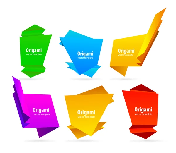 Origami abstracto discurso burbuja vector fondo — Archivo Imágenes Vectoriales