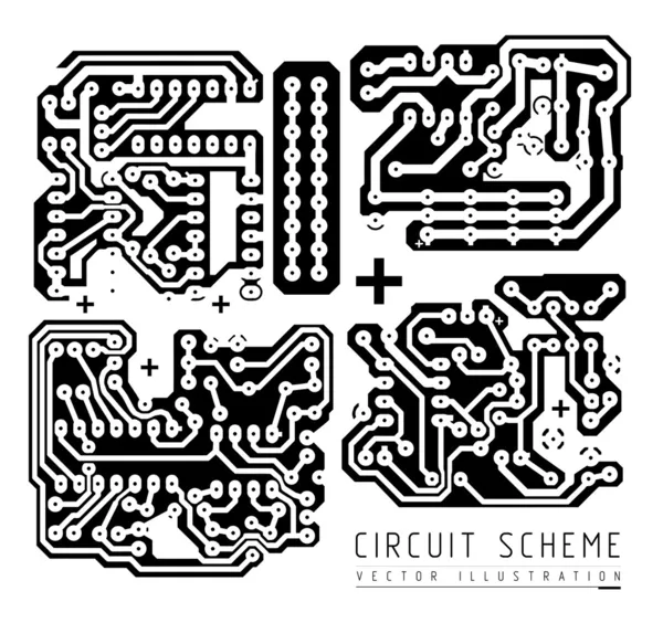 Placa de circuito impreso — Archivo Imágenes Vectoriales