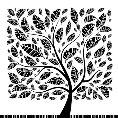 Art tree beautiful for your design clipart