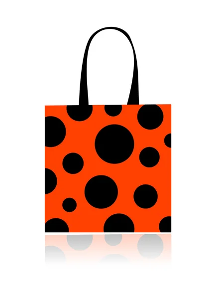 ファッションエンドウ豆、あなたのデザインのために隔離されたショッピングバッグ — ストックベクタ