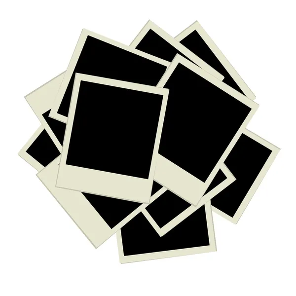 Pile of photos, insert your pictures into frames — Stock Vector