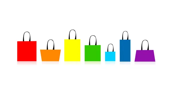 Einkaufstaschen isoliert für Ihr Design — Stockvektor