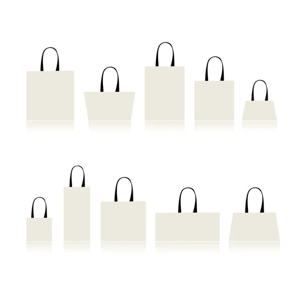 Shopping bags isolated for your design — Stock Vector