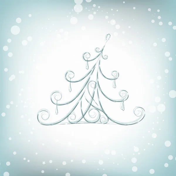 Árvore de Natal bonita para o seu design — Vetor de Stock
