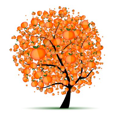 Energy citrus tree for your design clipart