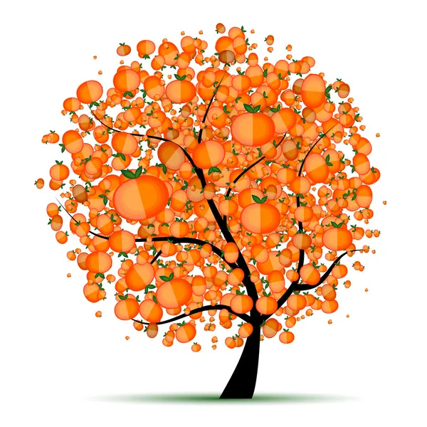 您的设计的能源柑橘树 — 图库矢量图片