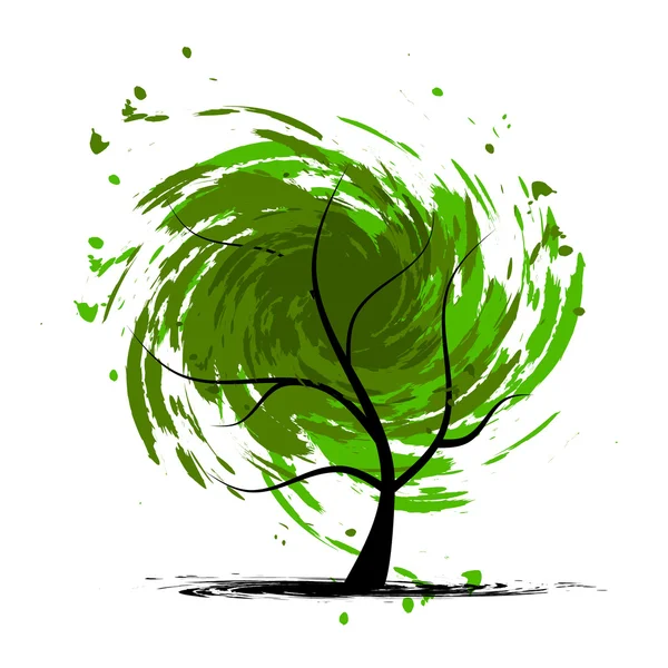 Grunge Δέντρο Για Σχέδιό Σας — Διανυσματικό Αρχείο