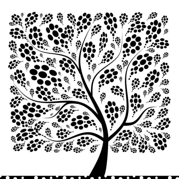 Арт Дерево Красиве Вашого Дизайну — стоковий вектор