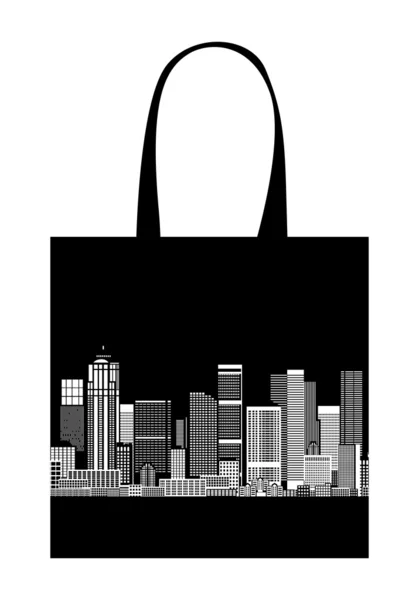 城市景观 购物袋设计 城市艺术 — 图库矢量图片