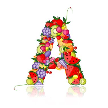 Fruit letter for your design. See others in my gallery clipart