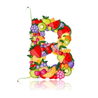 Fruit letter for your design. See others in my gallery clipart