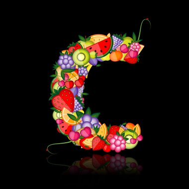 Fruit letter for your design. See others in my gallery clipart