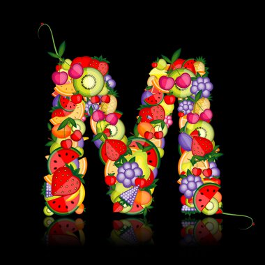 Fruit letter for your design. See others in my gallery clipart