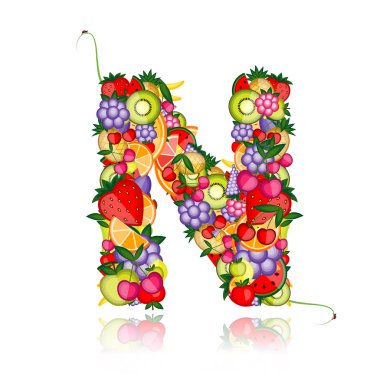 Fruit letter for your design. See others in my gallery clipart