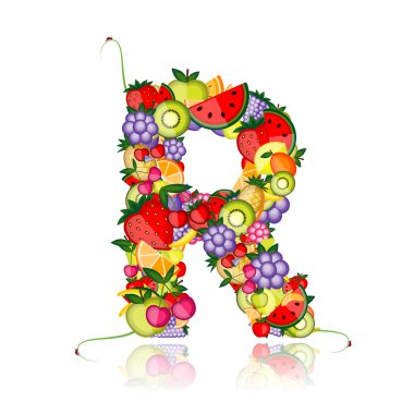 Fruit letter for your design. See others in my gallery clipart