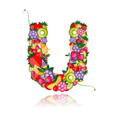 Fruit letter for your design. See others in my gallery clipart