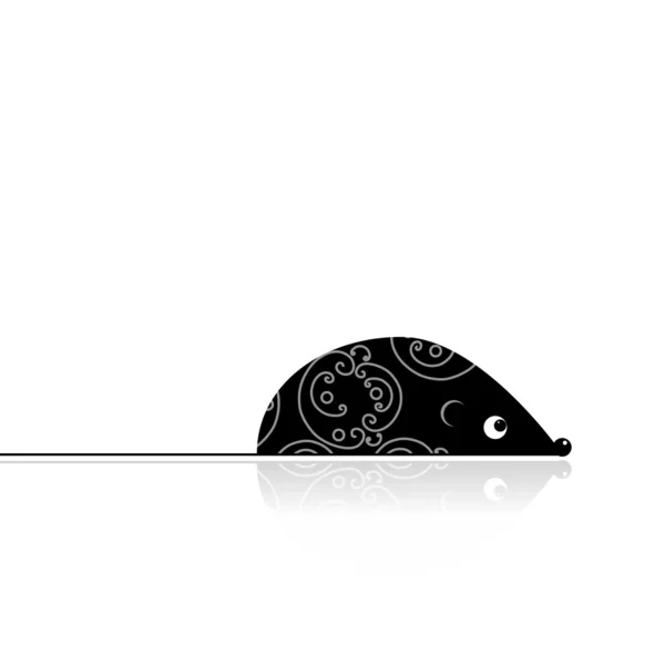 Ratón de ordenador negro para su diseño — Archivo Imágenes Vectoriales