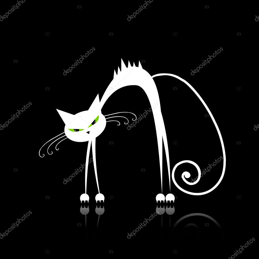 Isolated kitty angry stock vector. Illustration of design - 196460984