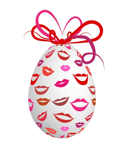 Huevo de Pascua besado para su diseño — Vector de stock