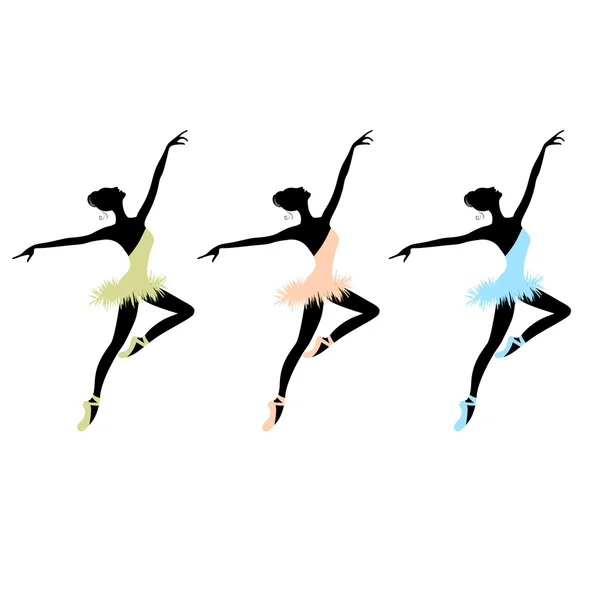 Bailarines de ballet para tu diseño — Vector de stock