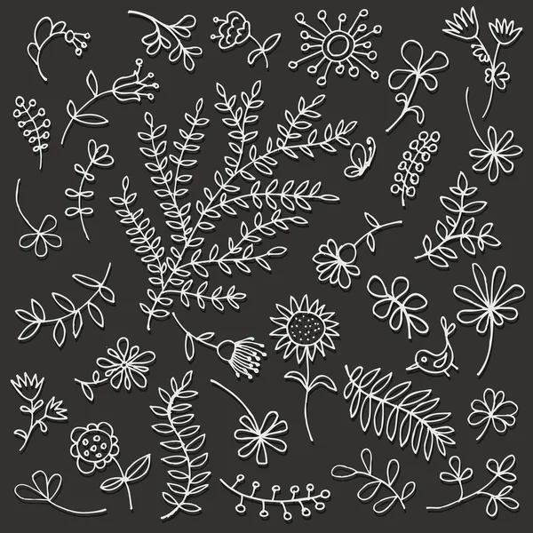 Bosquejo de ornamento floral, fondo sin costuras para su diseño — Archivo Imágenes Vectoriales