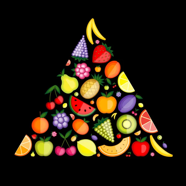 Pyramide de fruits pour votre conception — Image vectorielle