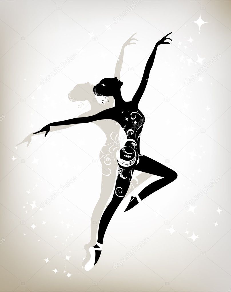 Bailarina De Ballet Para Tu Diseño Vector Gráfico Vectorial