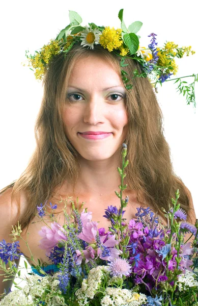 Mujeres con corona floral —  Fotos de Stock