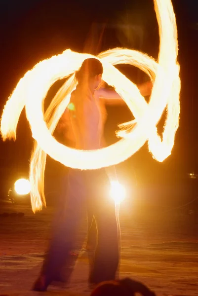 Fire-show — Stock Photo, Image