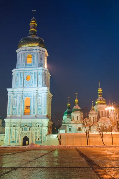 Sophia Cathedral View Night — Stock Photo, Image
