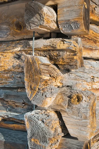Staré Shnilé Dřevěné Klády Přírodní Dřevo Textury — Stock fotografie