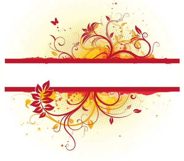 Virágos dekoratív banner — Stock Fotó