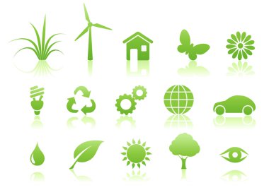 Ecology icon set clipart