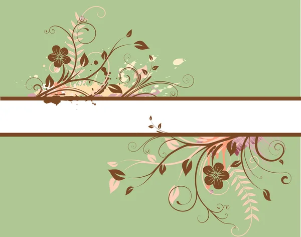 Banner decorativo floral — Fotografia de Stock