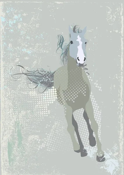 Løpende hest – stockfoto