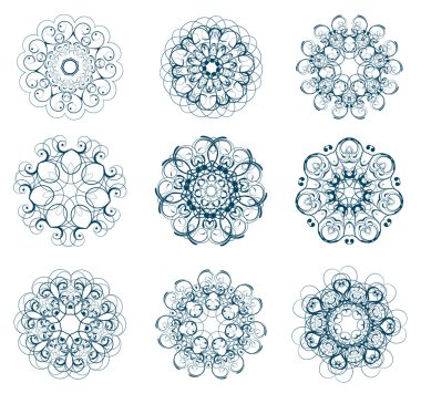 Snowflakes set clipart